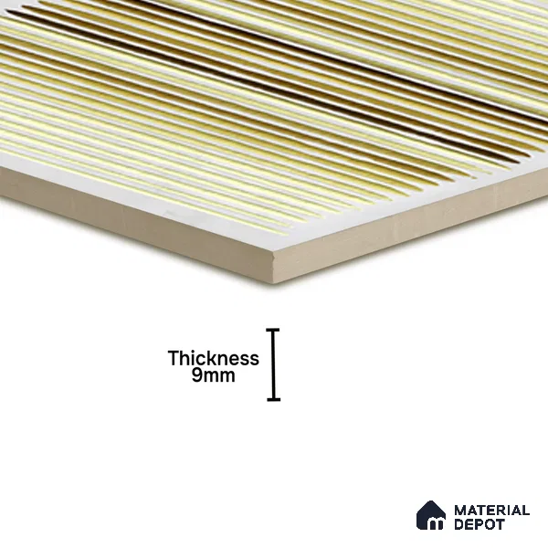 Highlighter Wall Tile TL 07240 Carvino 8001 GLM (Gold) 1 ft x 1 ft Ceramic Matte Finish - 9 mm | Suitable For Kitchen & Bathroom | 2 mm Spacer is Mandatory